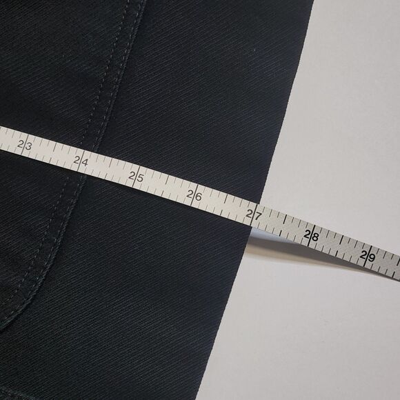 Via Spiga Double Breasted Swing Pea Coat Women's Small Black Cotton - Picture 13 of 13